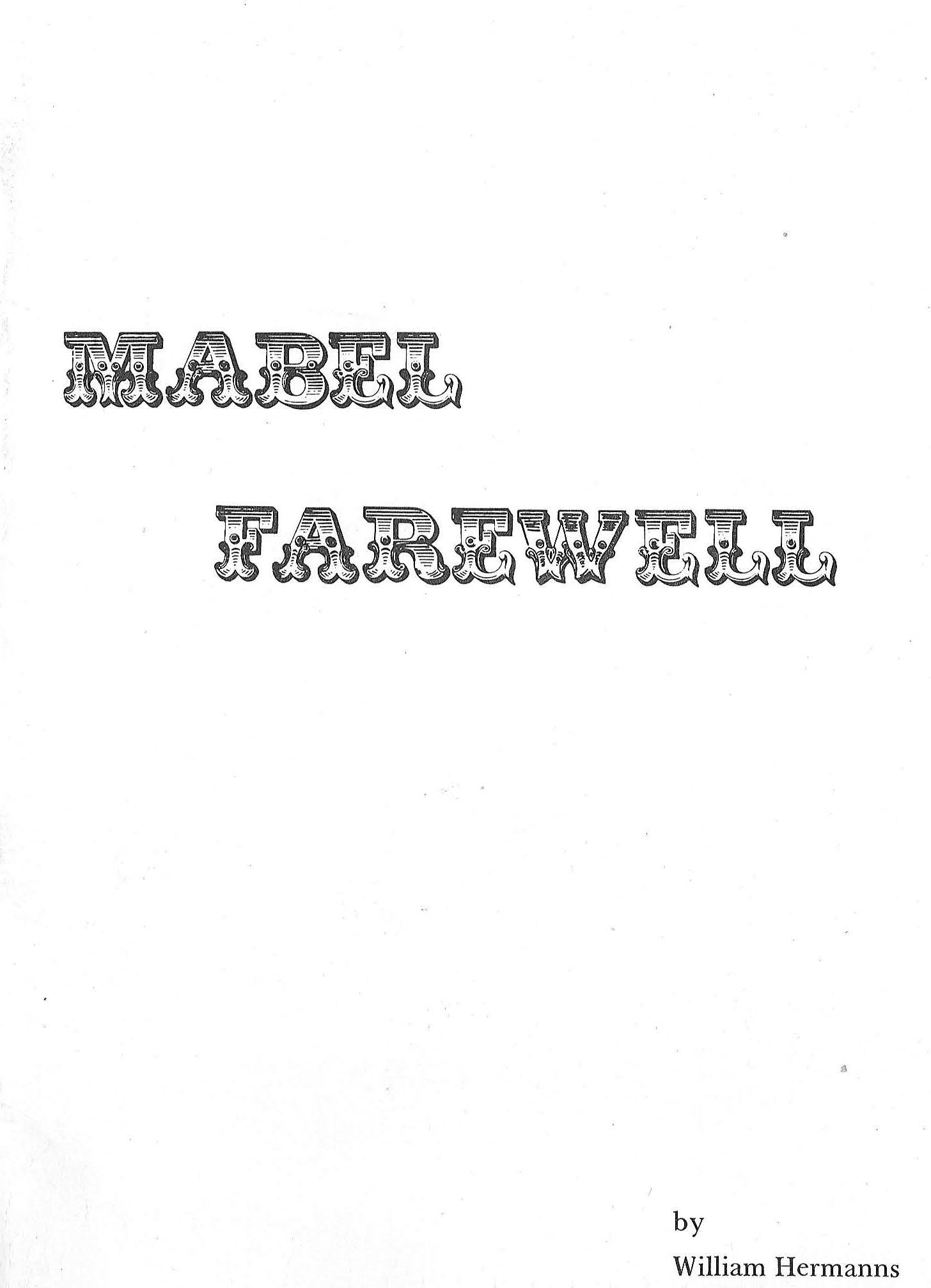 Mabel Farewell cover