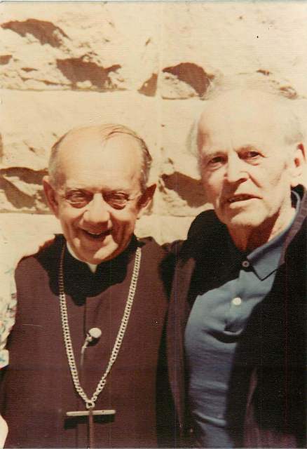 Dom Helda Camera, Archbishop of Recife, Brazil and William Hermanns, Stanford, 5/23/1976, photo by Kenneth Norton