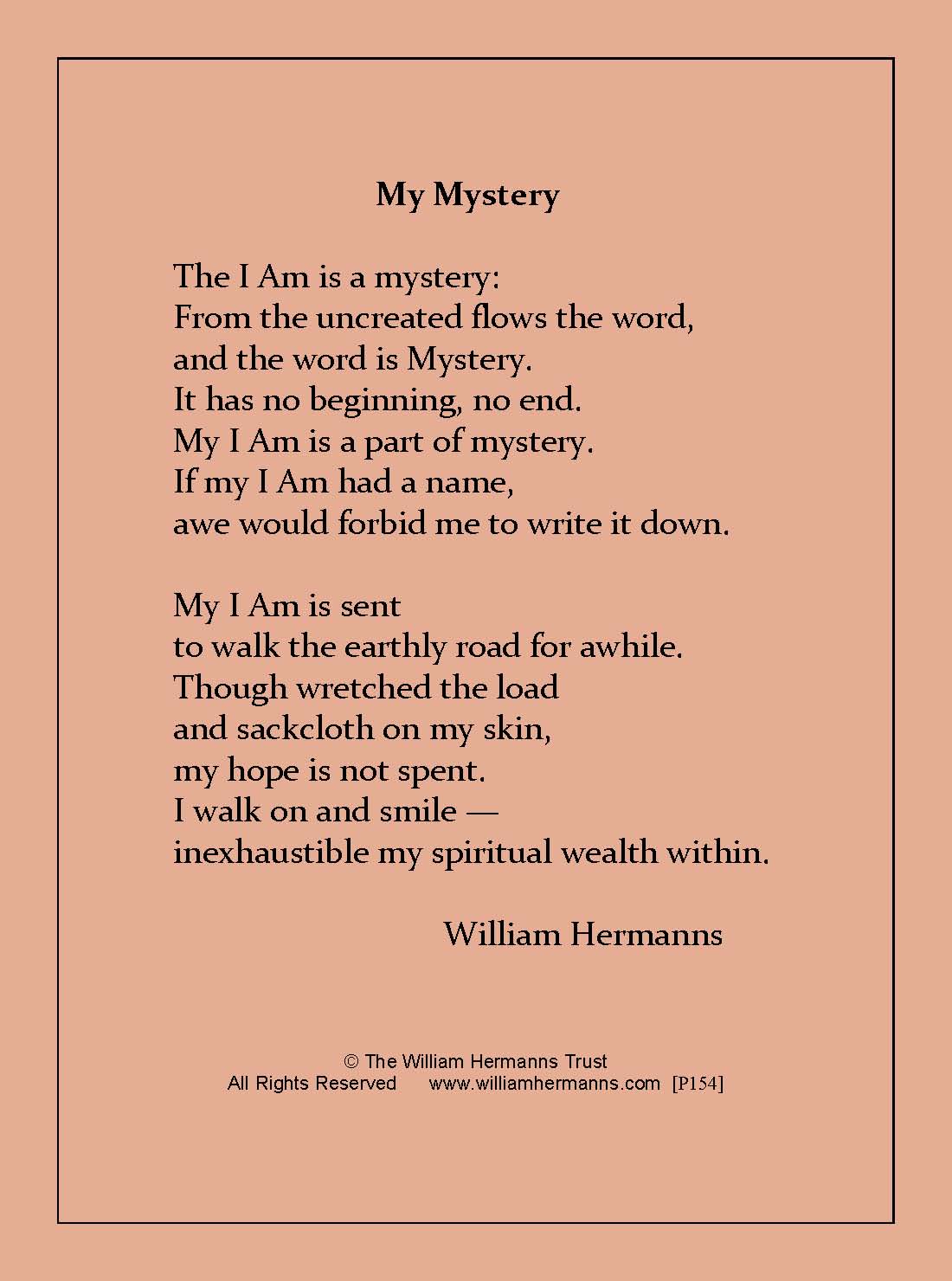 My Mystery by William Hermanns