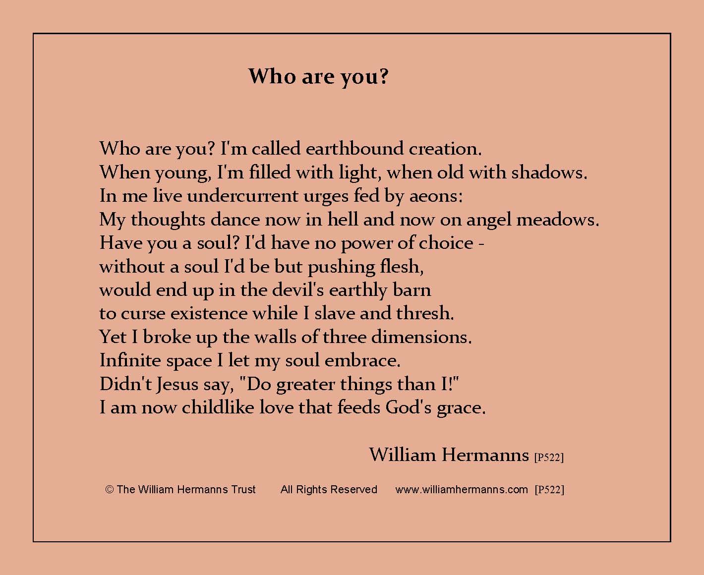 Who are you?  by William Hermanns