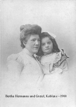 Bertha Hermanns und Tochter Gretel, Koblenz ~1900