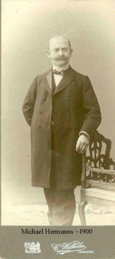 Michael Hermanns, father of Wilhelm Hermanns, ~1900 Koblenz