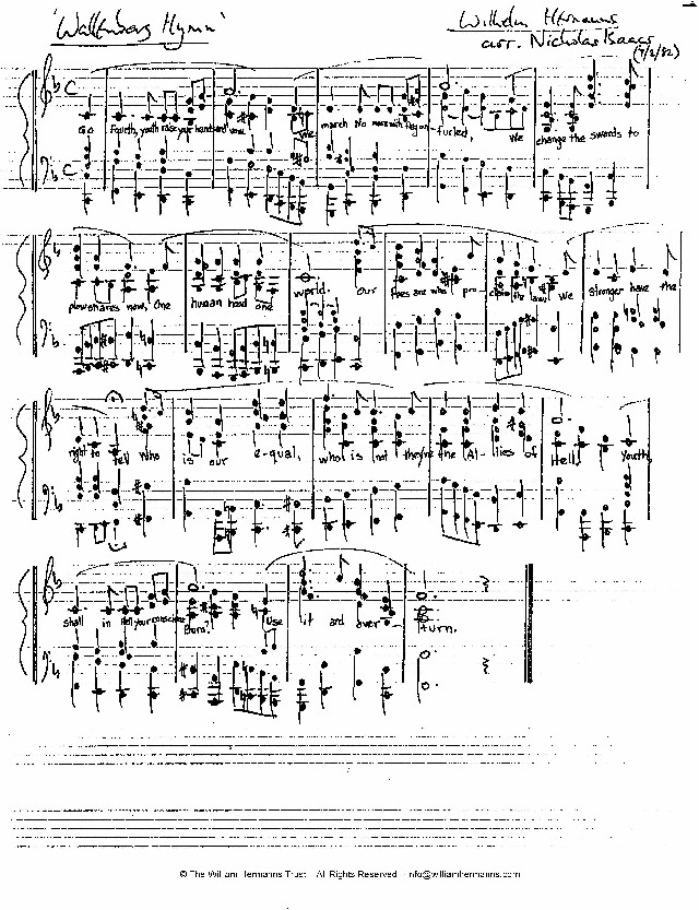 The Wallenberg Hymn [P344] Music and lyrics by William Hermanns