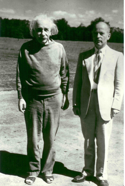 Albert Einstein and William Hermanns, Princeton, 1943