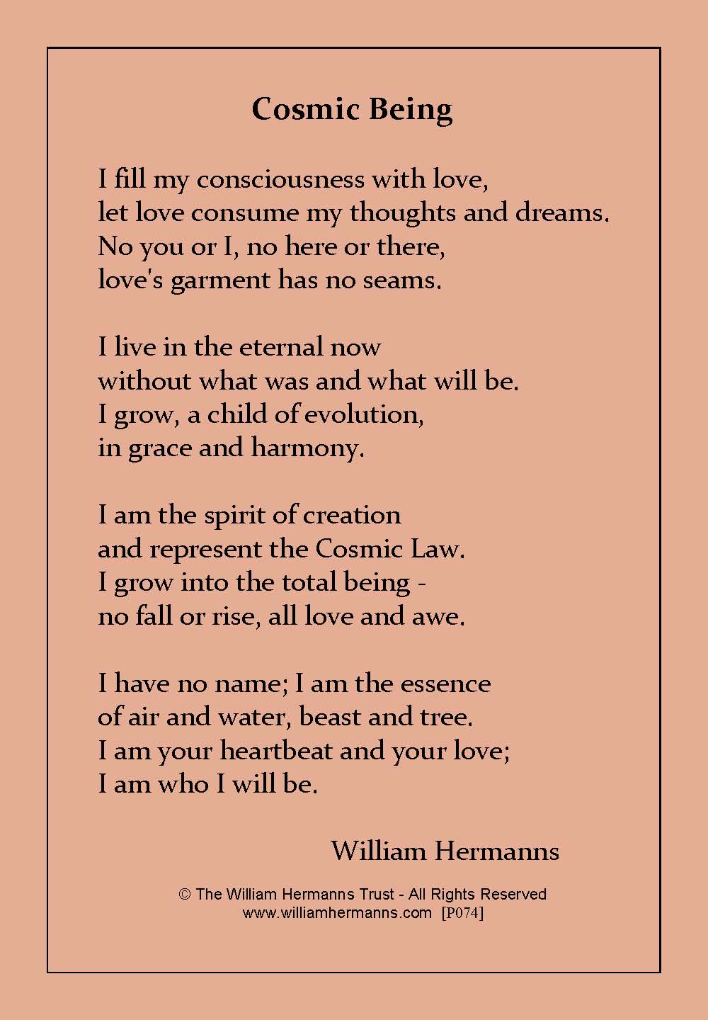 Cosmic Being by William Hermanns