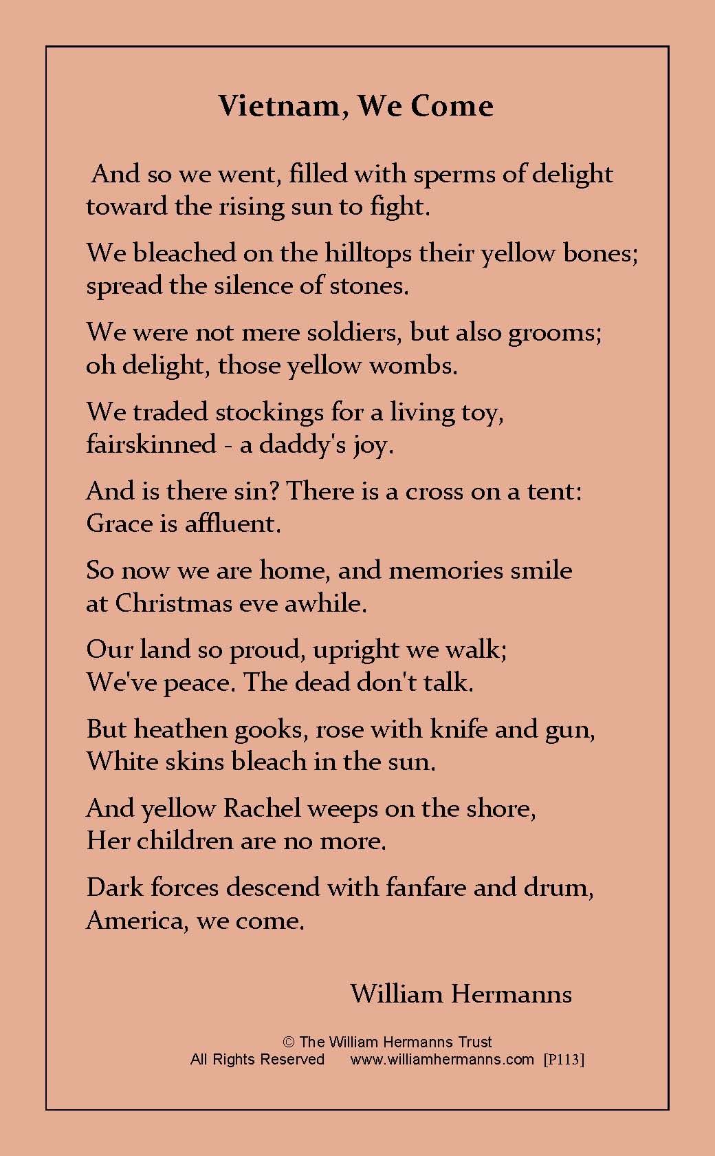 Vietnam, We Come by William Hermanns