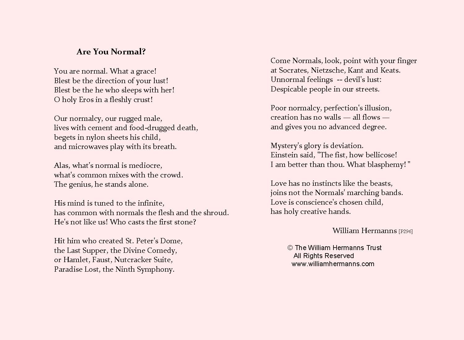 Are You Normal by William Hermanns